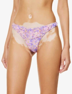 Delphi High-rise Stretch-woven Bikini Bottom -Closet By She R04006943 VIOLETFLORAL ALT02
