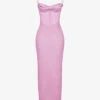 Charmaine Corset Satin Maxi Dress -Closet By She R04011195 PINK M