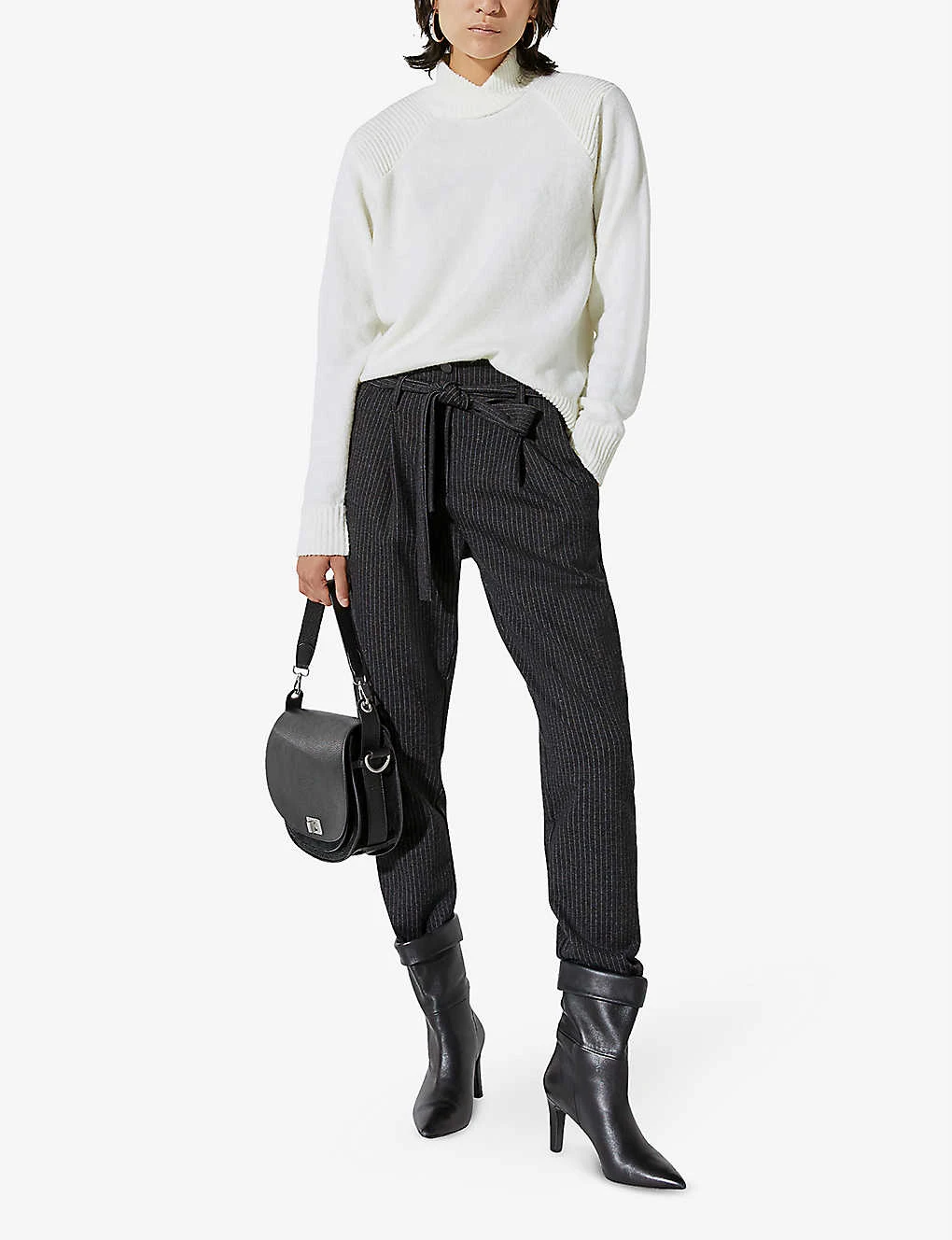 Ikks Striped Straight-leg High-rise Stretch-woven Trousers 4 Ikks Striped Straight-leg High-rise Stretch-woven Trousers - Image 2