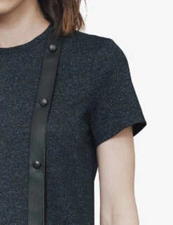 Ikks Milano Stretch-knitted Mini Dress -Closet By She R04063213 NAVYBLUE ALT04