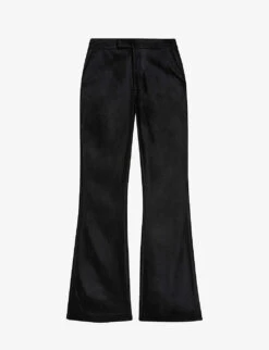 Ted Baker Demyat Flared High-rise Stretch-velvet Trousers