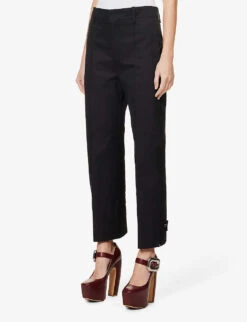 Bottega Veneta Wide-leg High-rise Wool Trousers -Closet By She R04064606 MIDNIGHTBLUE ALT02