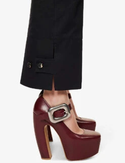 Bottega Veneta Wide-leg High-rise Wool Trousers -Closet By She R04064606 MIDNIGHTBLUE ALT04