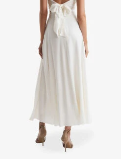 Reiss Ruby High-rise Woven Maxi Skirt -Closet By She R04068073 IVORY ALT03