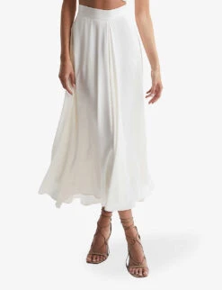 Reiss Ruby High-rise Woven Maxi Skirt -Closet By She R04068073 IVORY ALT04