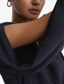 Reiss Diana Draped Woven Mini Dress -Closet By She R04068079 NAVY ALT04