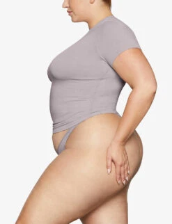 Vintage Raglan-sleeves Stretch-cotton Top -Closet By She R04068467 HEATHERGREY ALT02