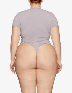 Vintage Raglan-sleeves Stretch-cotton Top -Closet By She R04068467 HEATHERGREY ALT03