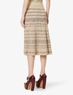 Simona Space-dye Cotton-blend Knitted Midi Skirt -Closet By She R04068499 DAFFODILSPACEDYE ALT03