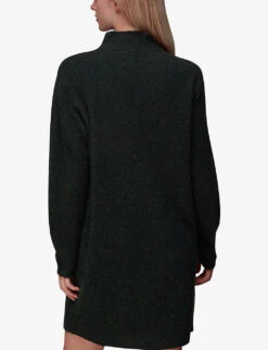 Whistles Wool Knitted Mini Dress -Closet By She R04068726 DARKGREEN ALT03