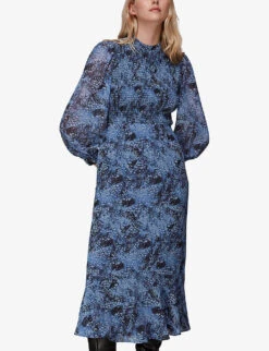 Whistles Recycled Polyester Midi Dress -Closet By She R04069782 MULTICOLOURED ALT02