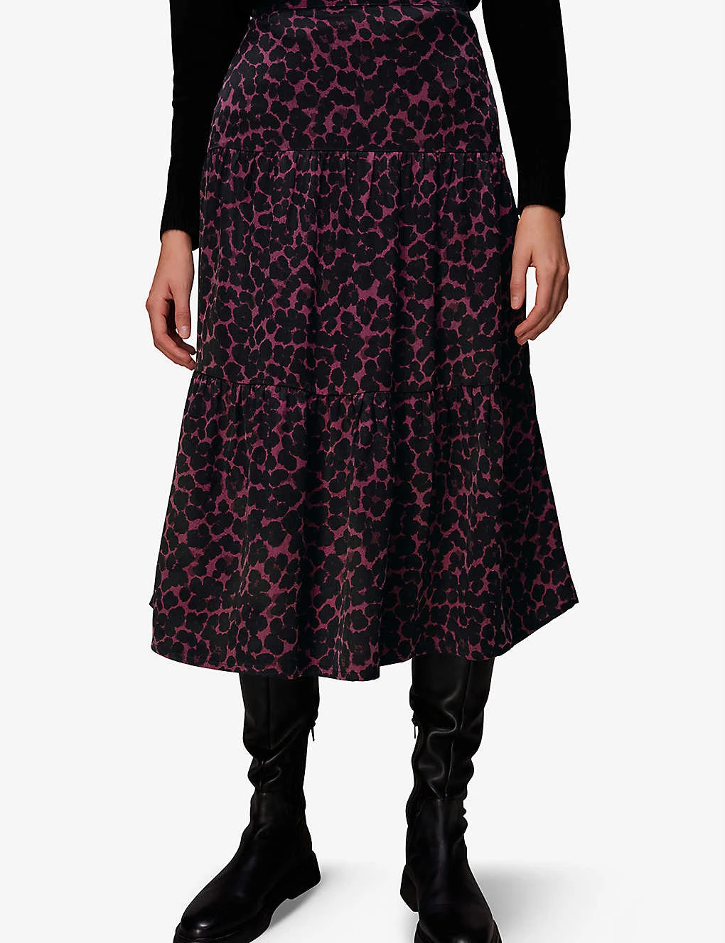 Whistles Leopard-print High-waist Woven Midi Skirt 5 Whistles Leopard-print High-waist Woven Midi Skirt - Image 3