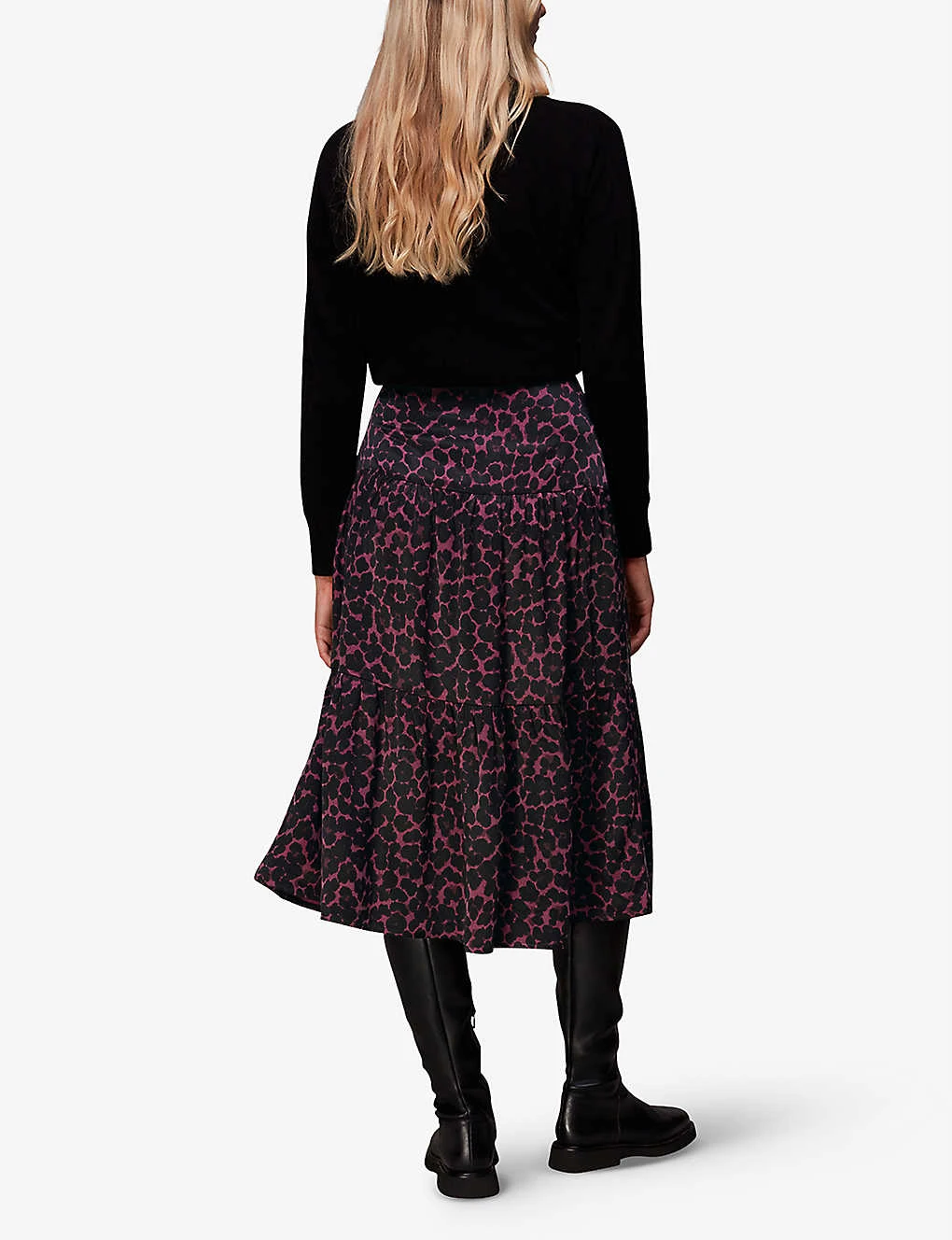 Whistles Leopard-print High-waist Woven Midi Skirt 6 Whistles Leopard-print High-waist Woven Midi Skirt - Image 4