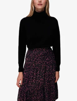 Whistles Leopard-print High-waist Woven Midi Skirt 11 Whistles Leopard-print High-waist Woven Midi Skirt -Closet By She R04070392 MULTICOLOURED ALT04