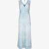 AllSaints Karlina Estrella Floral-print Woven Maxi Dress -Closet By She R04082734 DUSTYBLUE M