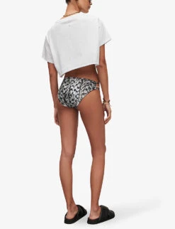 AllSaints Heidi Ines Low-rise Stretch Recycled-polyamide Bikini Bottoms 9 AllSaints Heidi Ines Low-rise Stretch Recycled-polyamide Bikini Bottoms -Closet By She R04085128 WHITEMONO ALT03