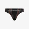 AllSaints Gorah Geometric-print Stretch Recycled-nylon Bikini Bottoms -Closet By She R04085164 BLACKMULTI M