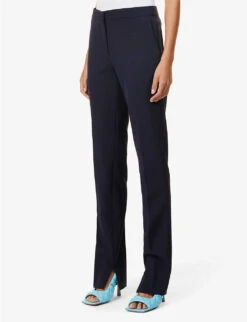 STELLA MCCARTNEY Core Tapered-leg Mid-rise Stretch-woven Trousers 9 STELLA MCCARTNEY Core Tapered-leg Mid-rise Stretch-woven Trousers -Closet By She R04085980 INK ALT02