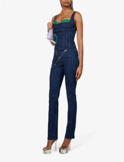 Tommy Straight-leg Mid-rise Stretch-cotton Trousers 8 Tommy Straight-leg Mid-rise Stretch-cotton Trousers -Closet By She R04086796 VARSITYPINSTRIPE ALT01