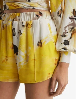 Reiss Odette Floral-print Woven Shorts -Closet By She R04086963 YELLOW ALT04