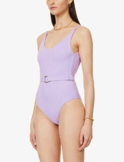 Melissa Odabash St. Tropez Scoop-neck Swimsuit 9 Melissa Odabash St. Tropez Scoop-neck Swimsuit -Closet By She R04090042 LAVENDERRIBBED ALT02