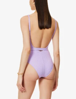 Melissa Odabash St. Tropez Scoop-neck Swimsuit 10 Melissa Odabash St. Tropez Scoop-neck Swimsuit -Closet By She R04090042 LAVENDERRIBBED ALT03