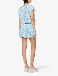 Melissa Odabash Keri Paisley-print Stretch-woven Mini Dress 10 Melissa Odabash Keri Paisley-print Stretch-woven Mini Dress -Closet By She R04090058 CERAMIC ALT03