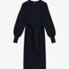Ted Baker Essya Slouchy-fit Tie-front Knitted Midi Dress -Closet By She R04090494 DKBLUE M
