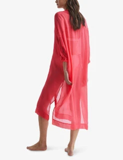 Reiss Ava Sheer Chiffon Kaftan -Closet By She R04091636 PINK ALT03