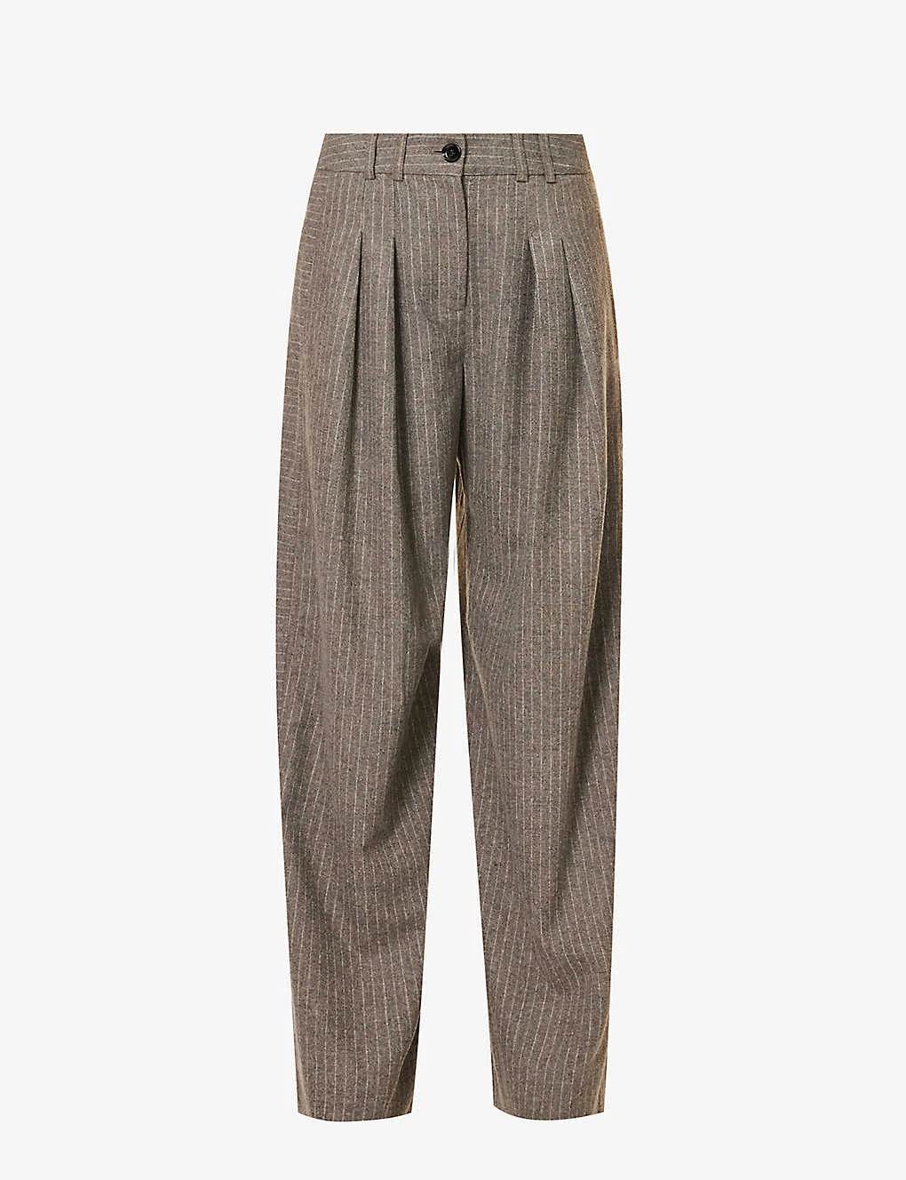 ME AND EM Striped Wide-leg High-rise Woven Trousers 3 ME AND EM Striped Wide-leg High-rise Woven Trousers