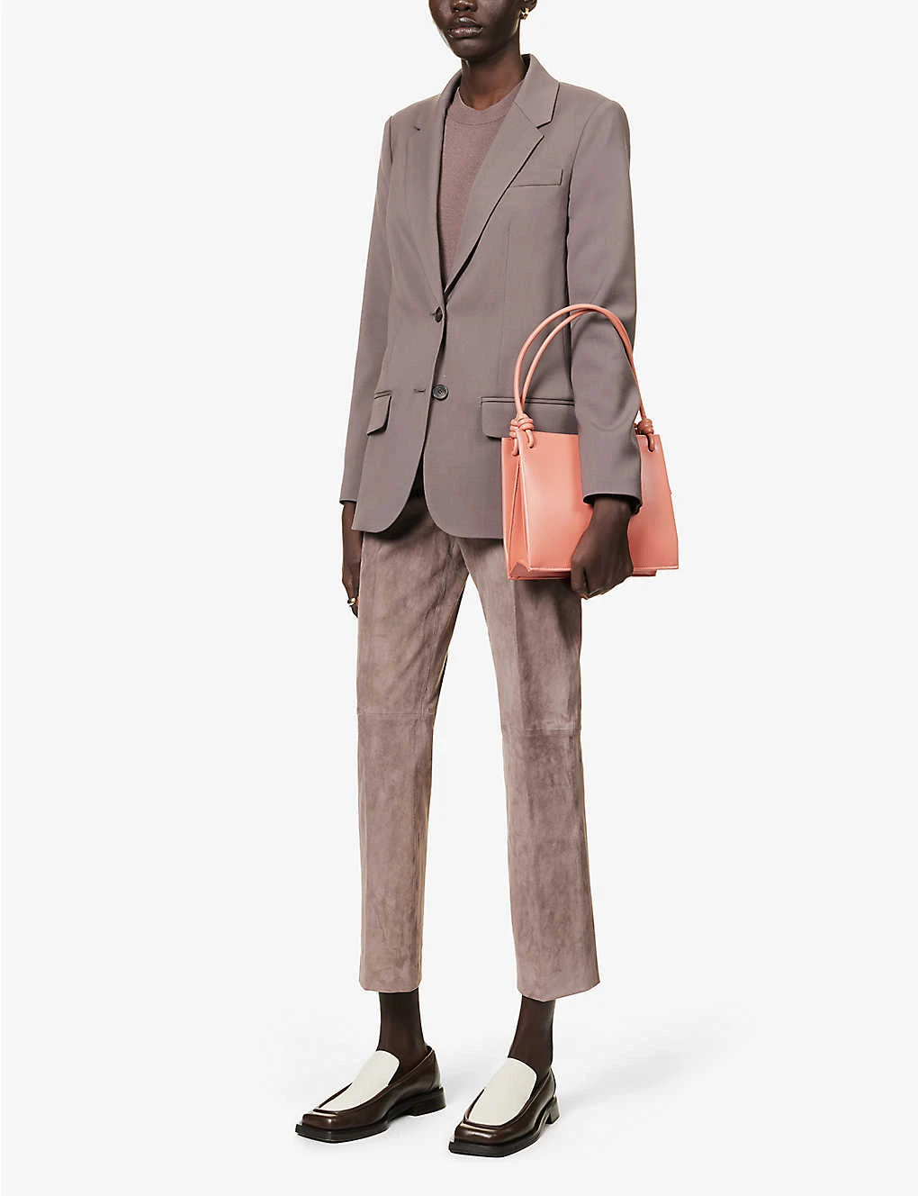 Joseph Coleman Straight-leg High-rise Suede Trousers 4 Joseph Coleman Straight-leg High-rise Suede Trousers - Image 2