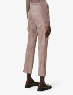 Joseph Coleman Straight-leg High-rise Suede Trousers 10 Joseph Coleman Straight-leg High-rise Suede Trousers -Closet By She R04095417 TRUFFLE ALT03