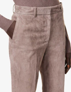 Joseph Coleman Straight-leg High-rise Suede Trousers 11 Joseph Coleman Straight-leg High-rise Suede Trousers -Closet By She R04095417 TRUFFLE ALT04