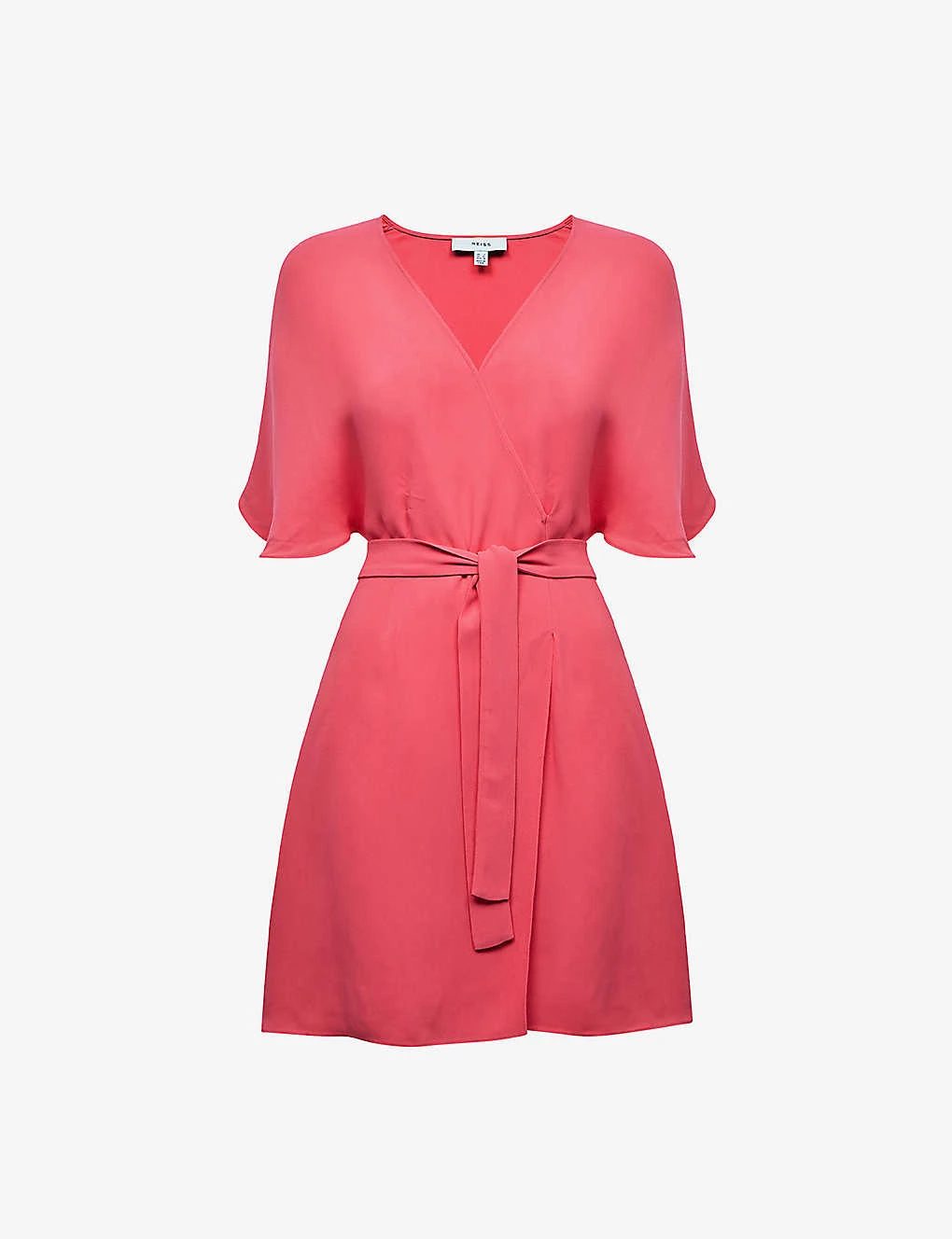 Reiss Peony Short-sleeve Woven Mini Wrap Dress 3 Reiss Peony Short-sleeve Woven Mini Wrap Dress