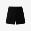 Longline Relaxed-fit Linen Shorts -Closet By She R04097408 BLACK M