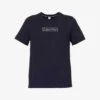 Calvin Klein Reimagined Heritage Logo-print Stretch-cotton T-shirt -Closet By She R04097697 NIGHTSKY M
