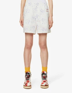 Yoshitomo Nara X Stella McCartney Graphic-print Cotton-poplin Shorts -Closet By She R04099325 MULTICOLOR ALT02