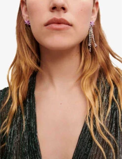 Maje Pleated Woven Mini Dress -Closet By She R04101563 VERTS ALT02