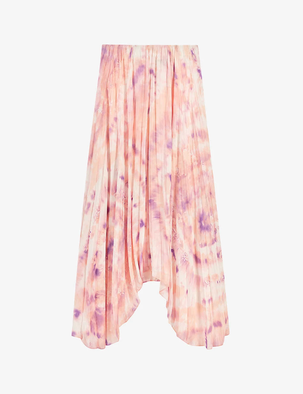 Maje Graphic-print Asymmetric-hem Woven Midi Skirt 3 Maje Graphic-print Asymmetric-hem Woven Midi Skirt