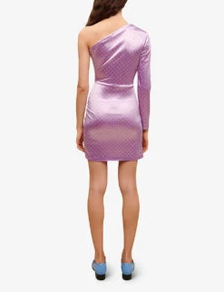 Maje Raparme Embellished Satin Mini Dress 10 Maje Raparme Embellished Satin Mini Dress -Closet By She R04101851 VIOLETS ALT03