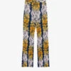 Sandro Patti Floral-print Wide-leg High-rise Cotton-blend Trousers -Closet By She R04102441 NOIRGRIS M