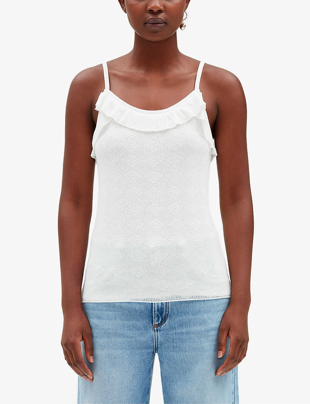 CLAUDIE PIERLOT Murmuri Ruffle-trim Woven Vest Top 5 CLAUDIE PIERLOT Murmuri Ruffle-trim Woven Vest Top - Image 3