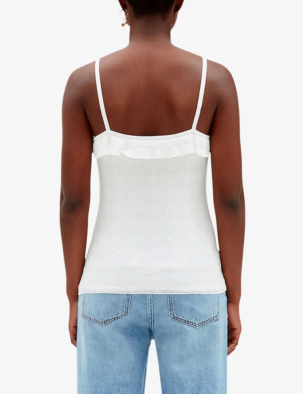 CLAUDIE PIERLOT Murmuri Ruffle-trim Woven Vest Top 6 CLAUDIE PIERLOT Murmuri Ruffle-trim Woven Vest Top - Image 4
