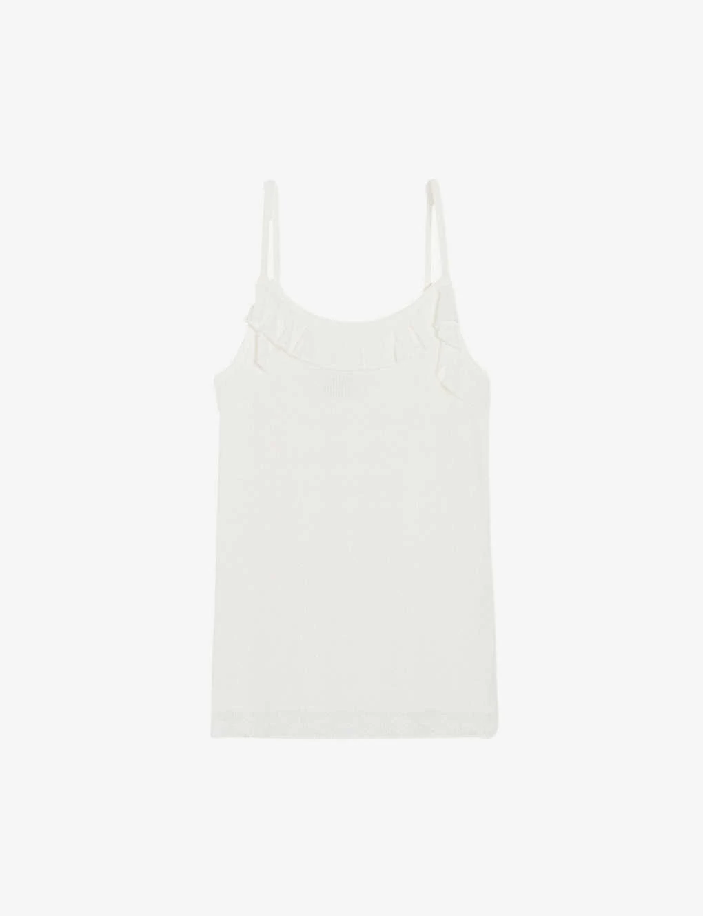 CLAUDIE PIERLOT Murmuri Ruffle-trim Woven Vest Top 3 CLAUDIE PIERLOT Murmuri Ruffle-trim Woven Vest Top