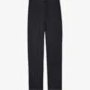 Zadig & Voltaire Embroidered Cropped Straight Mid-rise Cotton Trousers