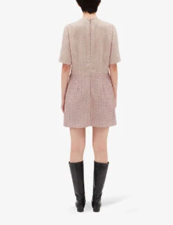 CLAUDIE PIERLOT Rayet Geometric Floral-print Woven Dress -Closet By She R04105510 DIVERS ALT03