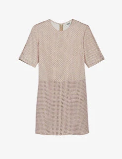 CLAUDIE PIERLOT Rayet Geometric Floral-print Woven Dress