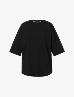 Palm Angels Oversized Logo-print Cotton-jersey T-shirt
