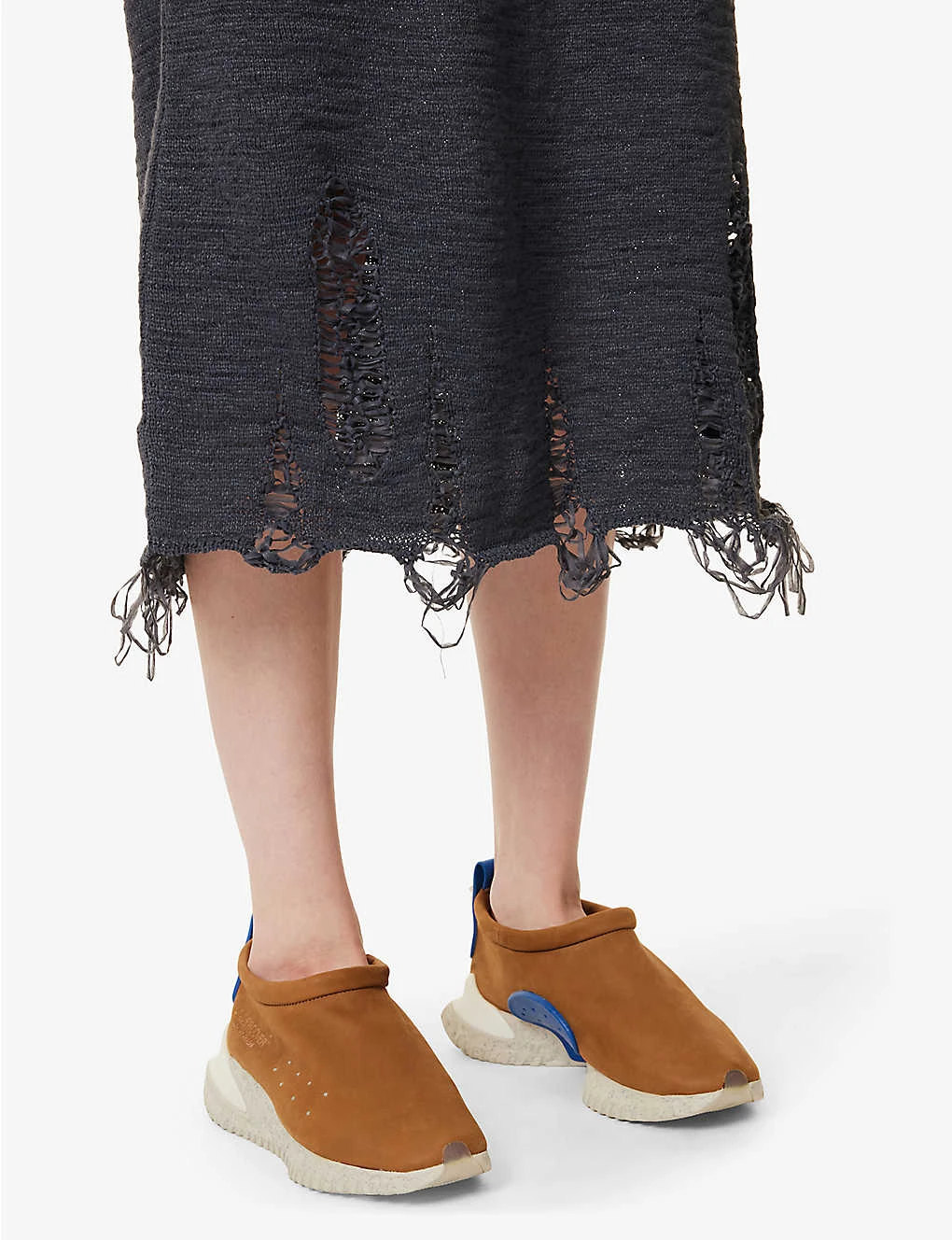 Distressed High-waist Knitted Skirt 6 Distressed High-waist Knitted Skirt - Image 5