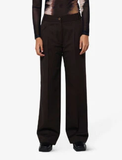 Germaine Straight-leg Mid-rise Recycled-polyester Trousers 9 Germaine Straight-leg Mid-rise Recycled-polyester Trousers -Closet By She R04110106 MUSTANG ALT02